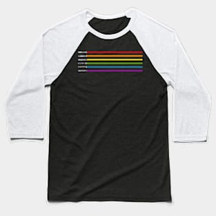 Lightsaber Rainbow Baseball T-Shirt